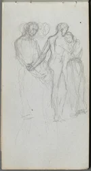 Skizzenbuch, Seite 10: Umarmende Figuren