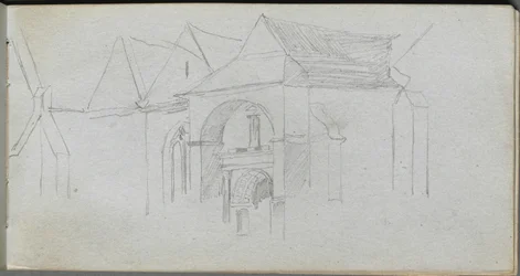 Skizzenbuch, Seite 22: Architekturstudie