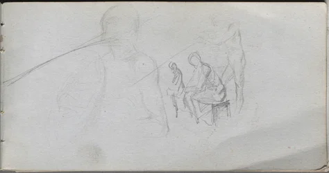 Skizzenbuch, Seite 98: Figurenstudie