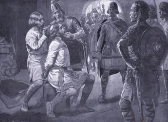 Ceowulf, König von Northumbria, wird gewaltsam geschoren, 731 n. Chr.