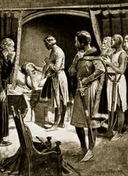 Der Tod von Heinrich II., 1189, Illustration aus 