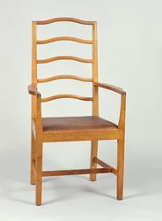 Armstuhl, entworfen 1903, hergestellt in der Werkstatt von Peter Waals, 1923