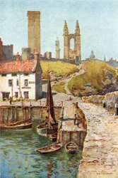 Kathedralenruinen, St. Andrews, vom Hafen aus