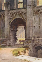 Tür der Kapelle St. Mary, Glastonbury Abbey