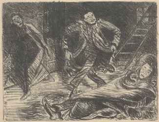 Verzweifelter Tanz, Illustration für das Stück "Der arme Vetter"
