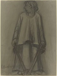 Stehende Figur mit erloschenen Fackeln, 1922