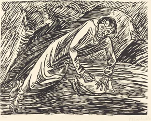Der schreibende Prophet Johannes auf Patmos