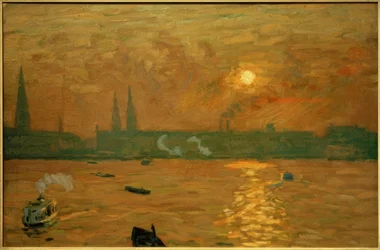 Blick von der Lombardsbrücke auf die Binnenalster