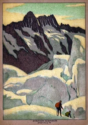 Der Gletscher von Grindelwald (Ischmeer) in den Schweizer Alpen, ca. 1920-30