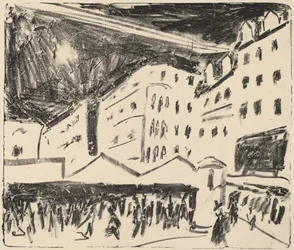 Alter Markt in Dresden mit Jahresmesse, 1910