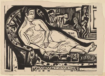 Frau, die auf einem Sofa liegt, 1926
