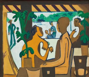 Braune Figuren in einem Café, 1928-1929