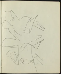 Tänzer und Darsteller (Seite aus einem Skizzenbuch)