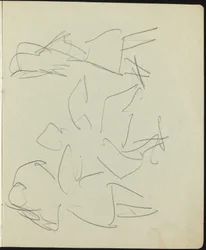 Tänzer und Darsteller (Seite aus einem Skizzenbuch)