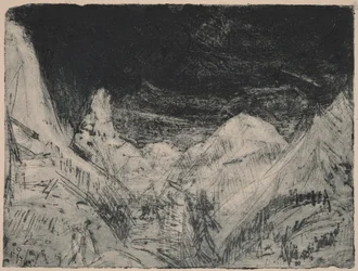 Berglandschaft mit kleinen Mähern