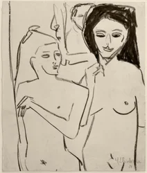 Ohne Titel (Zwei nackte Mädchen)