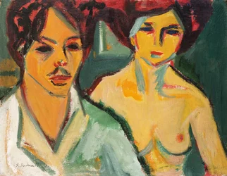 Selbstporträt mit Modell, 1905