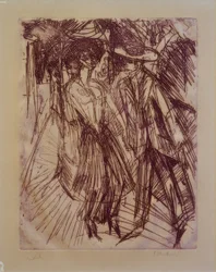 Sich anbietende Kokotte