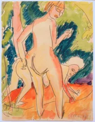 Zwei badende Mädchen