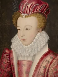 Porträt von Marguerite de France, Königin von Navarra, nach 1572