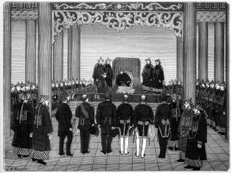 Empfang eines ausländischen diplomatischen Korps durch den Kaiser von China, 29. Juni