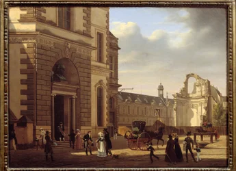 Eingang des Louvre-Museums und Ruinen von Saint Louis du Louvre
