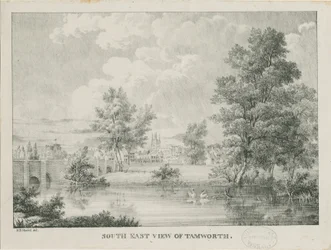Tamworth - Ferne Ansicht von Süden