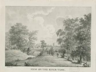 Tamworth - Der Fluss Tame: Lithographie, undatiert [1796-1865]