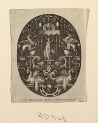 Athena, aus "Grotesken auf schwarzem Grund, Gottheiten und Allegorien"