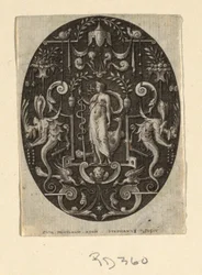 Juno, aus der Serie Grotesken auf schwarzem Grund, Göttlichkeiten und Allegorien