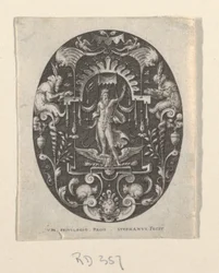 Jupiter, aus Grotesques à fond noir, Divinités et Allégories