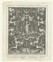 Merkur (Vlakdecoraties met godenfiguren in een omlijsting van grotesken)