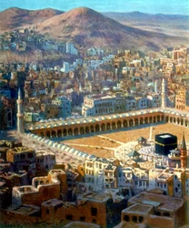 „Ansicht von Mekka“, aus La Vie de Mohammed, Prophete d’Allah, um 1880 bis um 1920