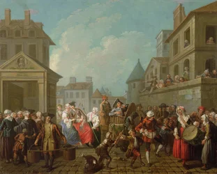 Straßenkarneval in Paris, 1757