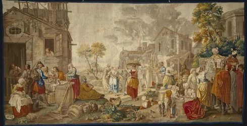 Der Freiluftmarkt, aus Dorffesten, 1775-89