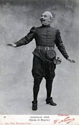 Constant Coquelin alias Coquelin aîné im Kostüm von Cyrano de Bergerac (s/w Foto)