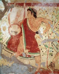 Ein Leierspieler (Fresko, 520 v. Chr.)