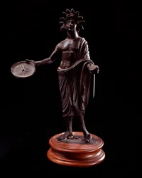 Etruskische Kunst: Frau, die ein Opfer darbringt, Bronzestatuette aus dem 2. Jahrhundert v. Chr.