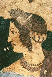 Porträt von Velia Spurinna (Detail) Fresko, 4. Jahrhundert v. Chr.