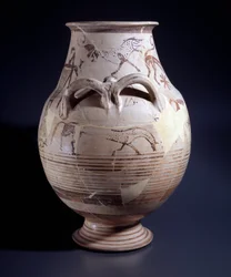 Terrakotta-Krater, 680-660 v. Chr.