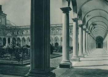 Kreuzgänge im Kloster San Martino, in der Nähe von Neapel, Italien, 1927