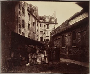 Eine Ecke des Hofes, Saint-Julien-le-Pauvre, Paris