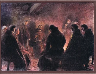 St. Franziskus und die Brüder sprechen über Gott