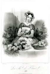 Die Blumenverkäuferin, ca. 1840
