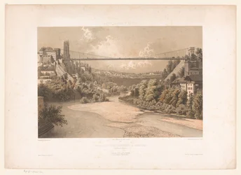 Ansicht der Hängebrücke über die Sarine in Fribourg