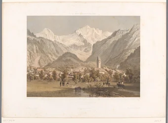 Ansicht von Unterseen und der Jungfrau