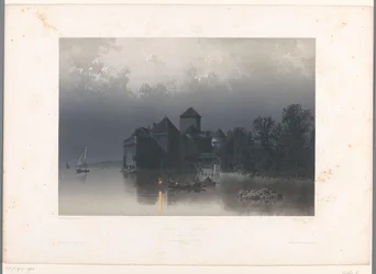 Ansicht des Schlosses Chillon am Genfersee