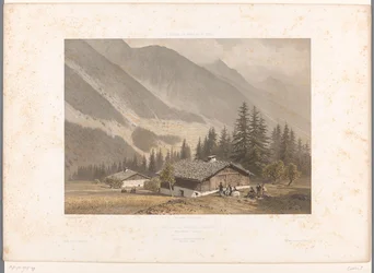 Ansicht des Hauses von Jacques Balmat bei Chamonix