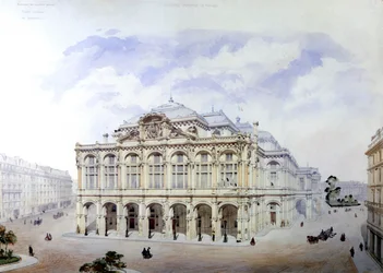 Oper Garnier in Paris im Jahr 1850 von Eugene Viollet-le-Duc (1814-1879)