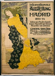 Plakat zur Werbung für „Internationale Ausstellung in Madrid“, 1893
